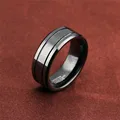 Fashion Black Stainless Steel Ring For Men Punk Vintage Male Ring Jewelry Fashion Men's Big Ring Wholesale preview-3