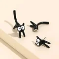 New Funny Small Black Cat Earring for Women Girl Fashion Cute Animal Kitten Earrings Fashion Party Festival Piercing Jewelry preview-1