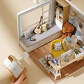 Wooden Miniature Doll House DIY Small House Kit Making Room Toys 3D Puzzle Assembly Building Model Toys for Birthday Gifts preview-2