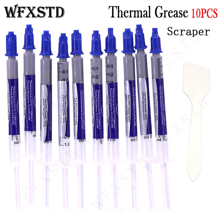 WFXSTD 10PCS New Thermal Grease Paste Compound Silicon Scraper CPU HeatSink Processor GPU Cooling silicone Fan Thermal Paste-animated-img