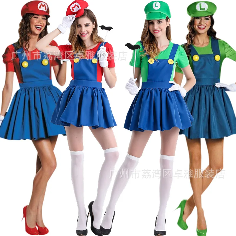 Halloween costumes, adult female performance props, anime Mario Super Mary costumes-animated-img