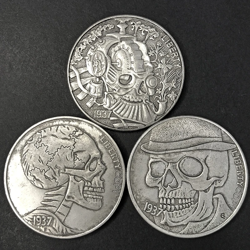 US 1937 Wanderer Hobo Coin Gentleman Mechanical Skeleton Collect commemorative home decoration medal souvenir replica dollar-animated-img