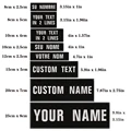 1PC Custom Name Embroidery Patch Stripes Badge Iron On Or Hook Loop 10X2.5CM,8X5CM,10X4CM, 8X2.5CM,12X2.5CM,15X5CM,20X7CM,black preview-1