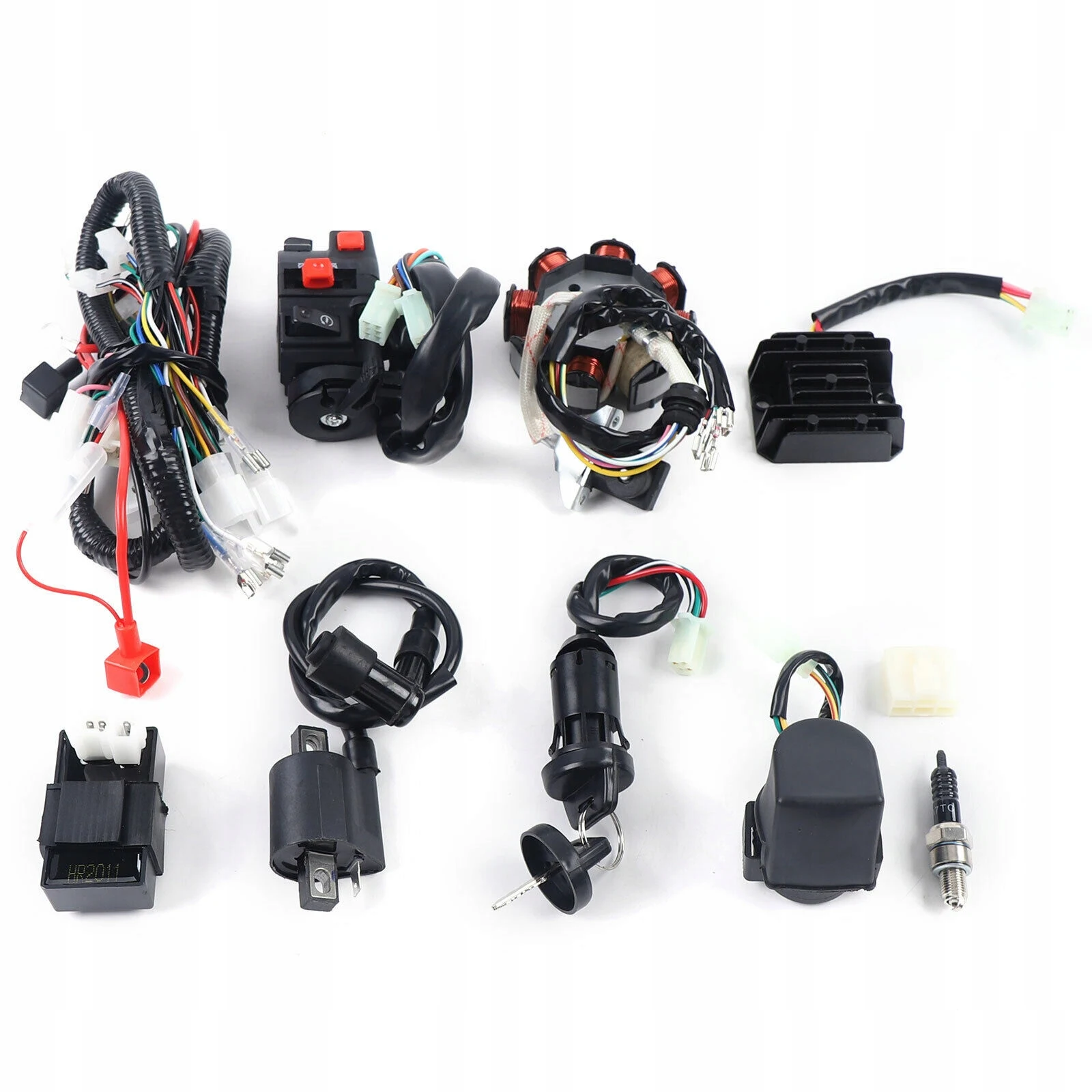 Complete Electric Wiring Harness Rectifier Set CDI for 150-250 300cc ATV QUAD-animated-img