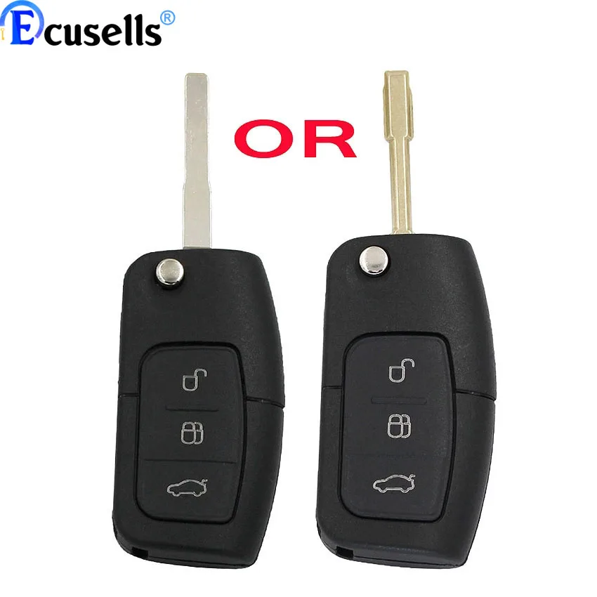 Keyless Entry Remote Key Flip Key Fit For Ford Focus 2 Mondeo C S Max Galaxy Fiesta Fob Car Smart Keyless Entry TRANSIT 433MHZ-animated-img