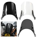 Universal Motorcycles Custom Compact Sport Wind Deflector Retro Windshield 4-7'' Headlamp Windscreen