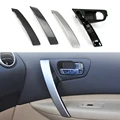 Car Door Handles Cover Silver Handle Shell Replacement Interior Parts 80945-JE50A 80944-JE50A for Nissan Qashqai J10 2008-2015