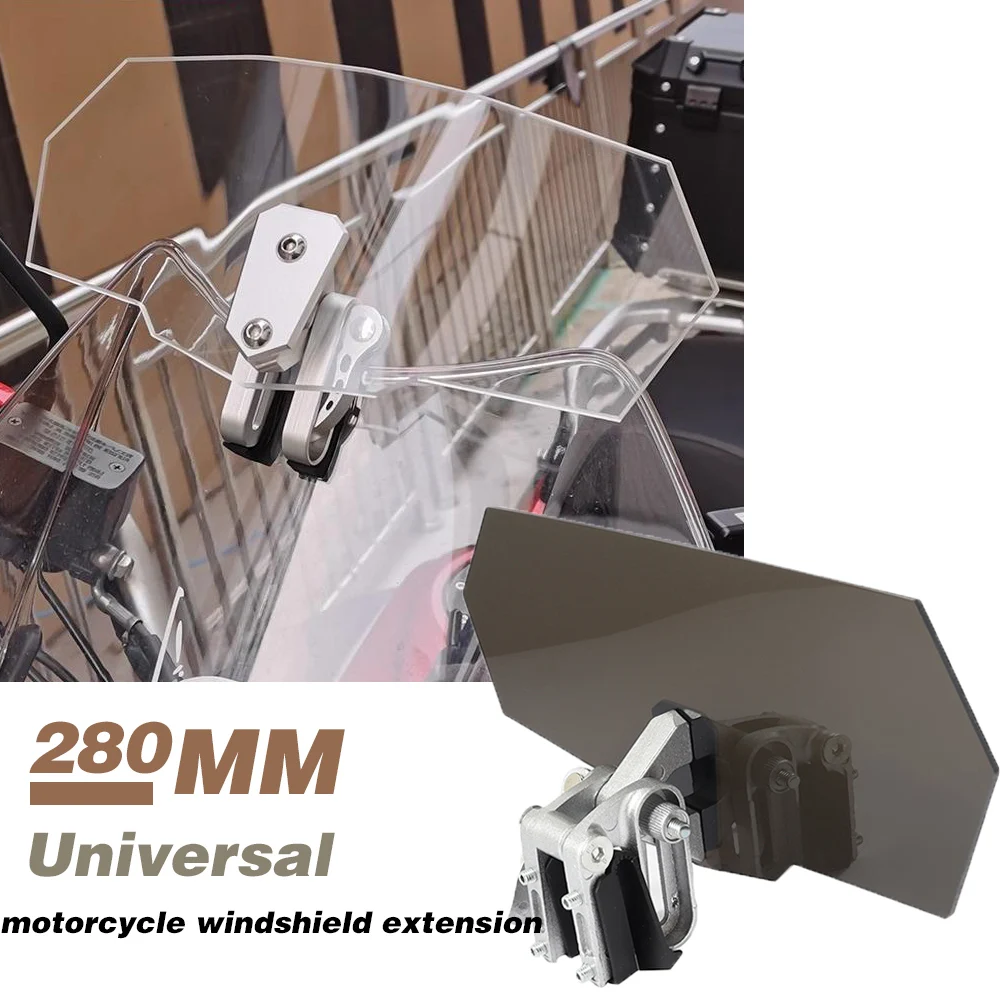 Motorcycle Universal Modified Heightened Windshield Windshield Installed Moto Windshield Extension-animated-img