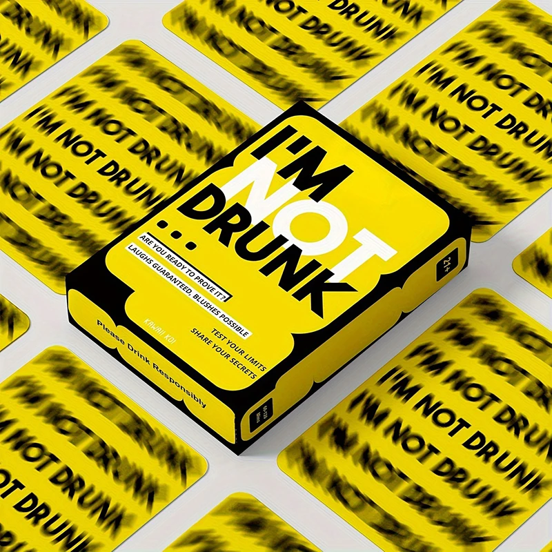 I‘M NOT DRUNK Card Games For Adults Fun Drinking Games For Game Night & Hen's Party Desktop Games Birthday Gift-animated-img