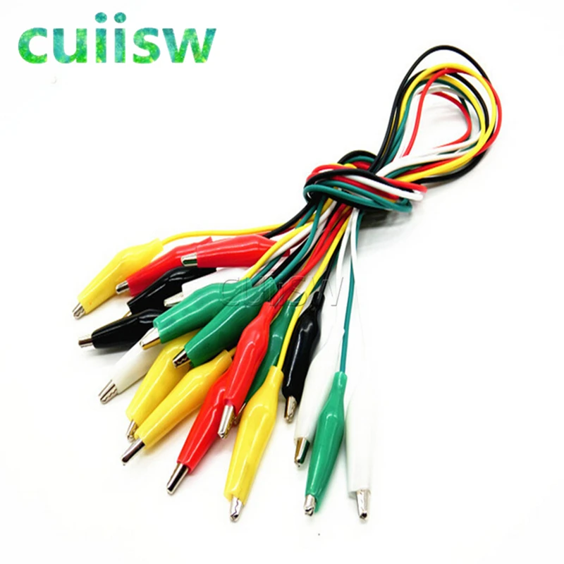 1set 10pcs Alligator Clips Electrical DIY Test Leads Alligator Double-ended Crocodile Clips Roach Clip Test Jumper Wire BrandNew-animated-img