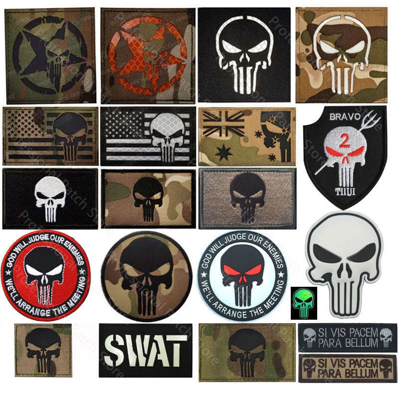 3D Tactical Patch Punisher Military Patches for Clothing