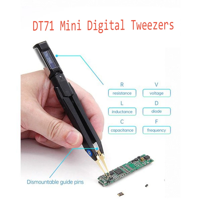 Купить Алиэкспресс | DT71 Digital Smart Tweezers Portable LCR/ESR Mini ...