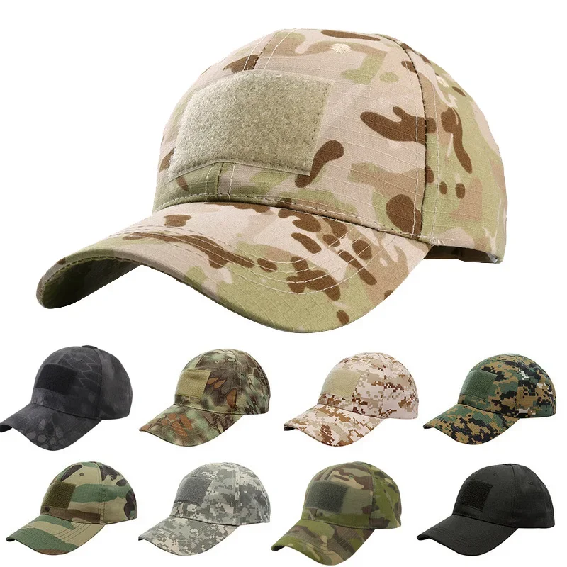 Outdoor Camouflage Baseball Caps Adjustable Caps Tactical Airsoft Fishing Hunting Hiking Basketball Snapback Hats-animated-img