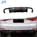 Dry Carbon Fiber Rear Bumper Lip Diffuser Spoiler for Audi A4 S4 B9 2017-2019 FRP Car Rear Diffuser Splitters Spoiler Body Kits