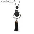 Match-Right Women Necklace Long Necklaces & Pendants Wood Beads Sweater Necklace For Women Jewelry YJZ-198