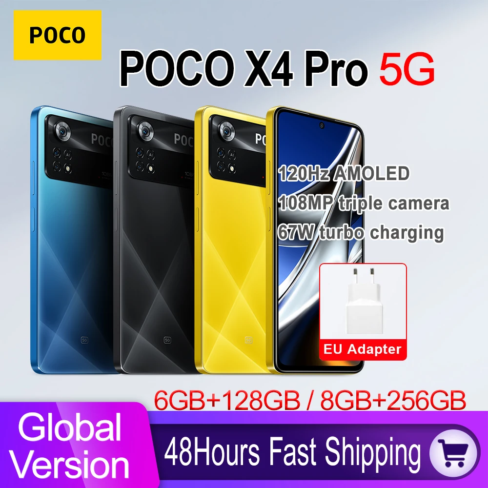 Купить Алиэкспресс Global Version Poco X4 Pro 5g Smartphone Snapdragon 695 128gb256gb 108mp 1004