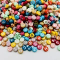100pcs/Lot 7MM Letter Beads Oval Shape Mixed Alphabet Beads For Jewelry Making DIY Bracelet Necklace Accessories preview-2