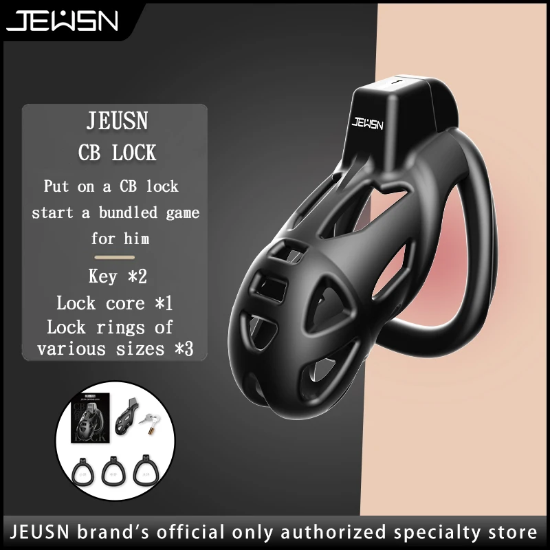 Jeusn Male Chastity Cage Sex Toys Sissy Femboy beginner flat chastity cage belt Cock Cage man lock Penis Rings Men'S Adult Goods-animated-img