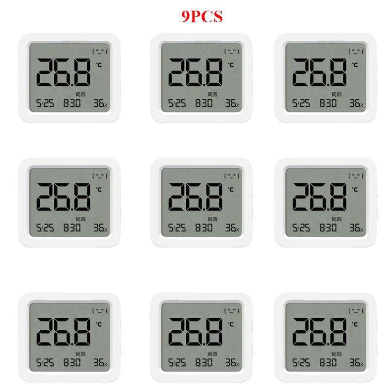 MMC E-Ink Screen BT2.0 Smart Bluetooth Thermometer Hygrometer Works with  MIJIA App Home Gadget Tools