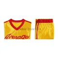 New Men Women Crazy Dodgeball Costume Adult Average Joe's Yellow Jersey Uniform Costume Halloween Carnival Party Outfits preview-4