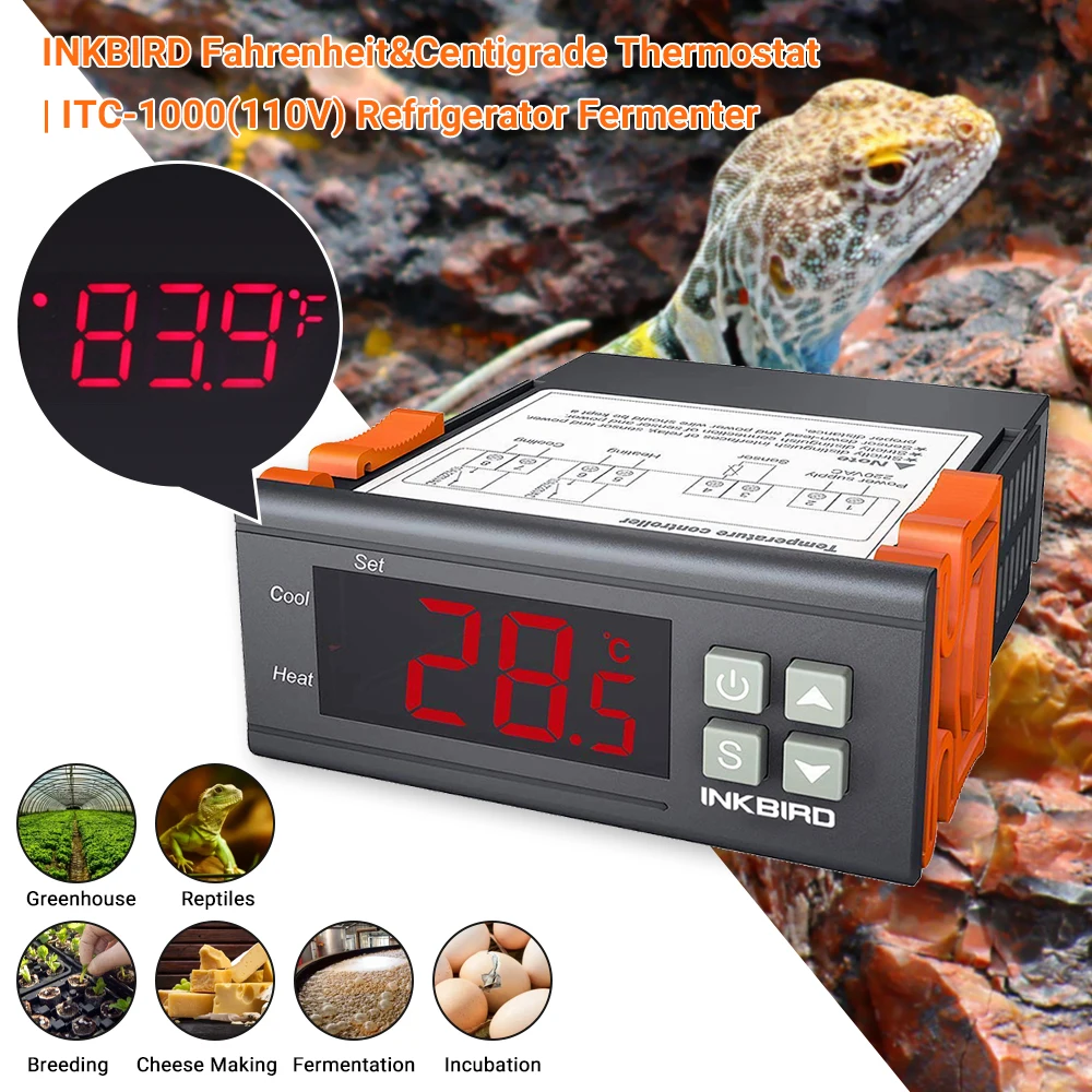 INKBIRD ITC-1000 LED Digital Temperature Controller Multifunction 220V 12V Thermostat for Incubator Thermoregulator Heating Cool-animated-img