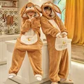 Cartoon Women Pajamas Jumpsuits Women Sleepwear Adult Men Homewear Couples Party Hooded Pyjamas Thick Onesie Velvet Clothes 3XL preview-4