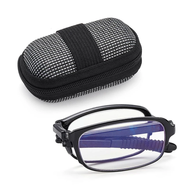 folding reading glasses with hard case