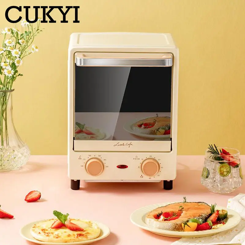 DMWD Household Electric Oven 15L Small Cake Baking Making Oven  Multifunctional Desktop Pizza Bread Baking Machine Toaster