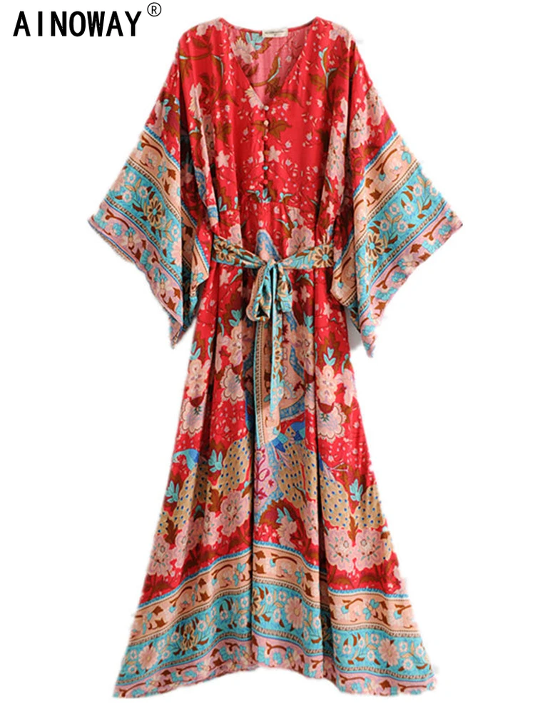 bohemian kimono dress