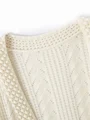 Spring Autumn 100% Pure Merino Wool Women’s Cardigan V-neck Twist Flower Cashmere Knitwear Female Sweater Fashion Top preview-4