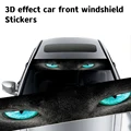 3D Effect Car Front Windshield Stickers Personalized Stickers Interesting Stickers Ghost Pattern Wolf Eyes Pattern