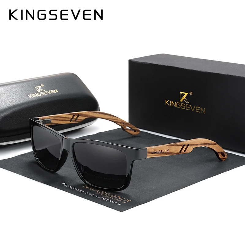 Αγορά Ανδρικά γυαλιά  KINGSEVEN Handmade Wooden Eyewear Polarized Mirror  Sunglasses Men Women Vintage Design Oculos de sol masculino UV400