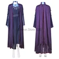 2024 Women Agatha Costume Fancy Halloween Witch Harkness Cosplay Purple Dress With Cloak Suit Ladies Carnival Party Outfits preview-5