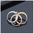 Fashion Pin Connection Three Layers Designer Fashion Ring for Women Valentine's Day Gift Jewelry R7393 preview-2