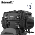 Rhinowalk 40-60L Motorcycle Tail Bag Waterproof Hard Large Capacity Motorbike Luggage Pannier Seat Bag With Raincover Outdoor