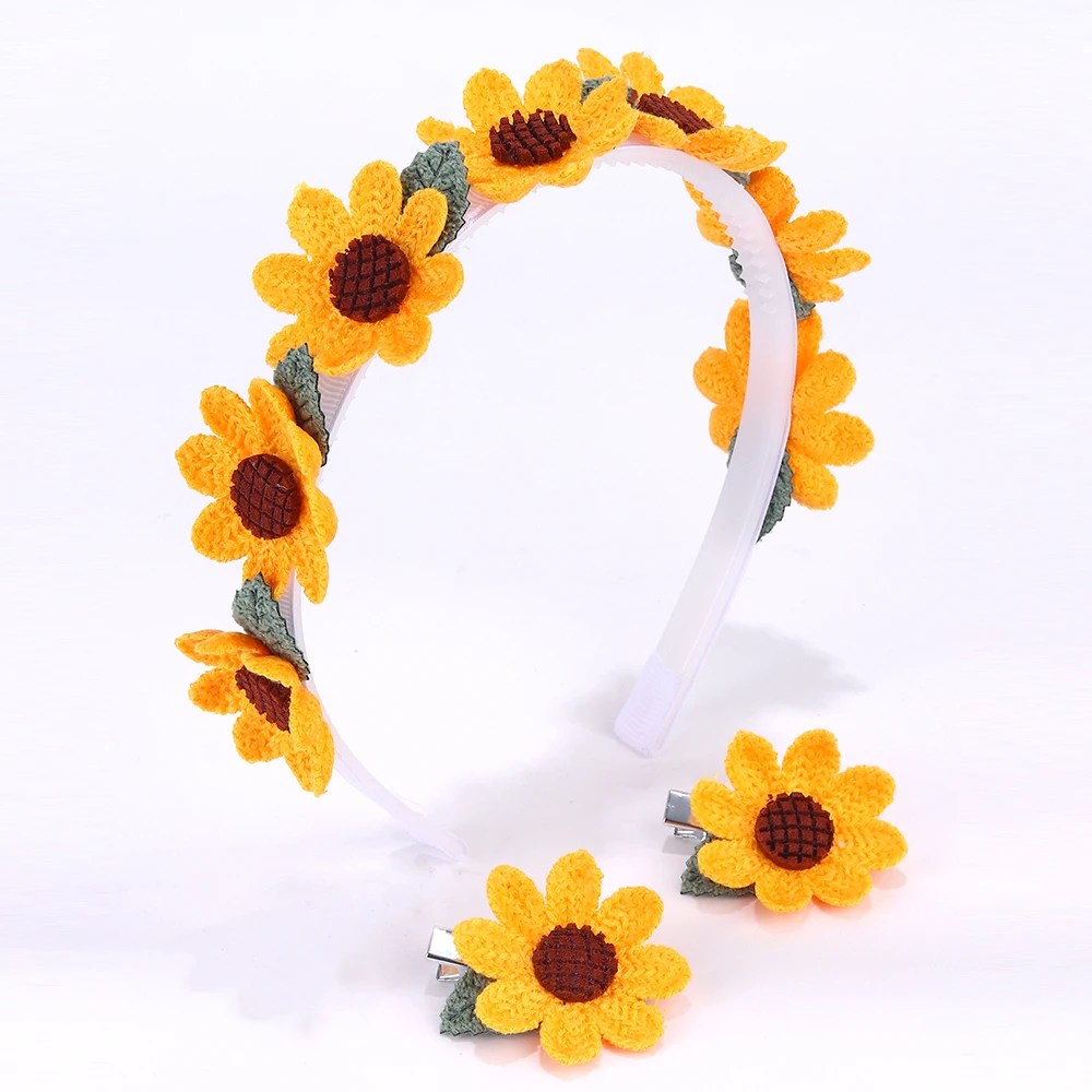 Sunflower Decorative Hair Clips and Headbands Hair Accessories for Girls Popular Hair Band Headwear Ideal Gift Choice-animated-img