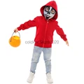 Kids Anime Moive Miguel Cosplay Costumes Boys Red Hoodie Jacket With Terror Mask Halloween Day Of The Dead Costumes For Children preview-2