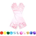 Girls Princess Accessories Kids Satin Bow Elsa Cinderella Gloves for Costume Children Birthday Halloween Party Cosplay Gift preview-1