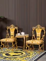 Villa leisure table carved metal leisure chair European classical table and chair combination negotiation special chair preview-3