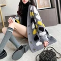 Loose-Fit Idle Style Women's Sweater Jacket Spring Autumn Thickened 2024 New Korean Version Versatile Long Knitted Top Cardigan preview-4