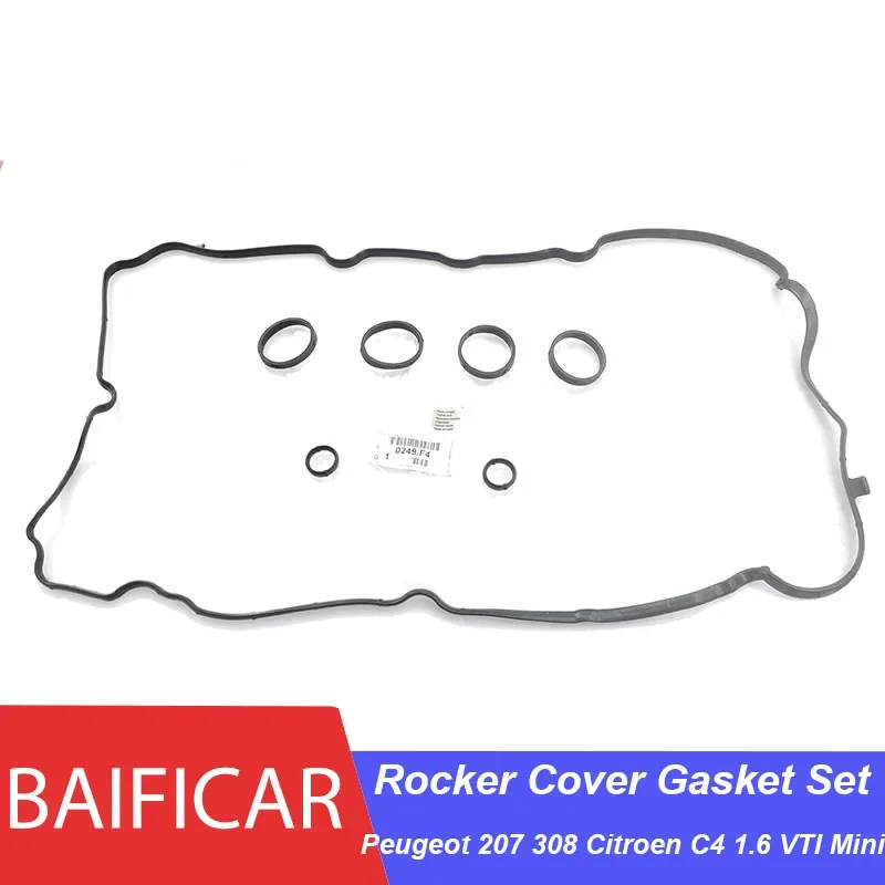 Baificar Brand Engine Seals Rocker Cover Gasket Set 0249F4 For Peugeot 207 308 Citroen C4 1.6 VTI EP6 EP3 Mini N12 N16-animated-img