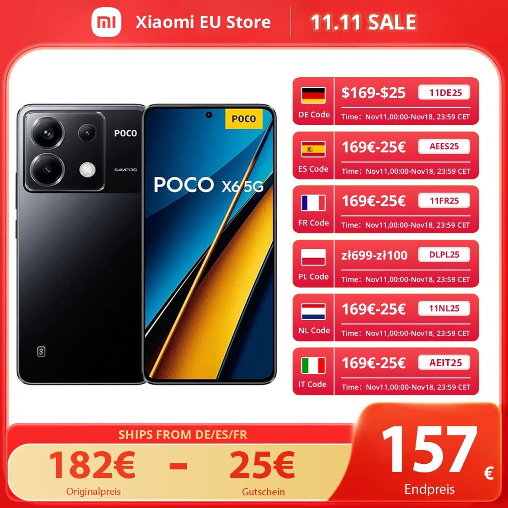 Global Version POCO X6 5G NFC Snapdragon 7s Gen 2 120Hz Flow AMOLED Display Smartphone 64MP Camera with OIS NFC 67W Charging-animated-img