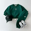 Children's Autumn/winter Fashionable Letter Pattern Loose-fit Sweatshirt 2-piece Set Casual Round Neck Boys Girls Outfits preview-3