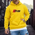 Simple Letter RS Design Sweatshirt Men Spring Soft Hooded Simple Warm Comfortable Hoodie Street Hip Hop Fashion Pullovers Top preview-1