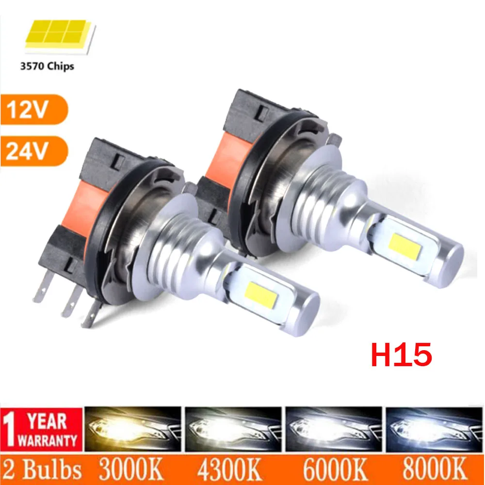 H15 led Canbus H7 LED For volkswagen 40000LM High Beam DRL Day