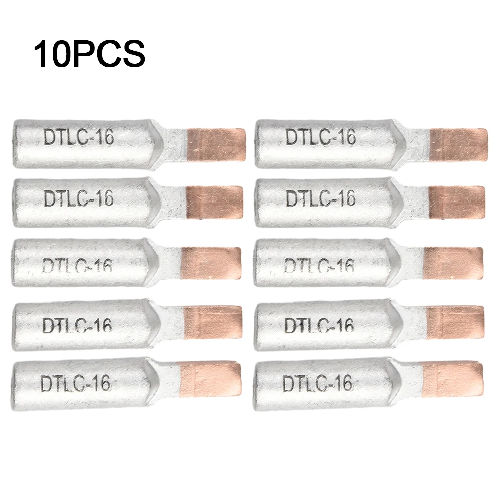 10pcs DTLC Wire Terminals Cable Lugs Wiring Connector 10/16/25mm2 Copper And Aluminum Terminal Wire Cable Lugs Power Tools Parts-animated-img