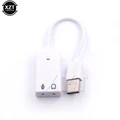 3D External USB Audio Sound Card Adapter 7.1 Virtual Channel With Cable Microphone 3.5mm Interface Sound Cards preview-3