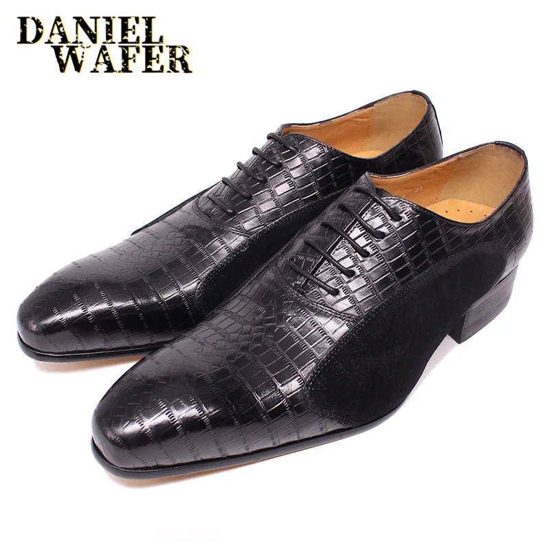 Luxury Oxford Man Dress Shoe Lace Up 