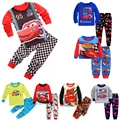 Spring Autumn Children's Clothing Sets Boys 95 Cars McQueen Cartoon Sleepwear Clothes Kids Pajamas Set Baby Girls Cotton Pyjamas