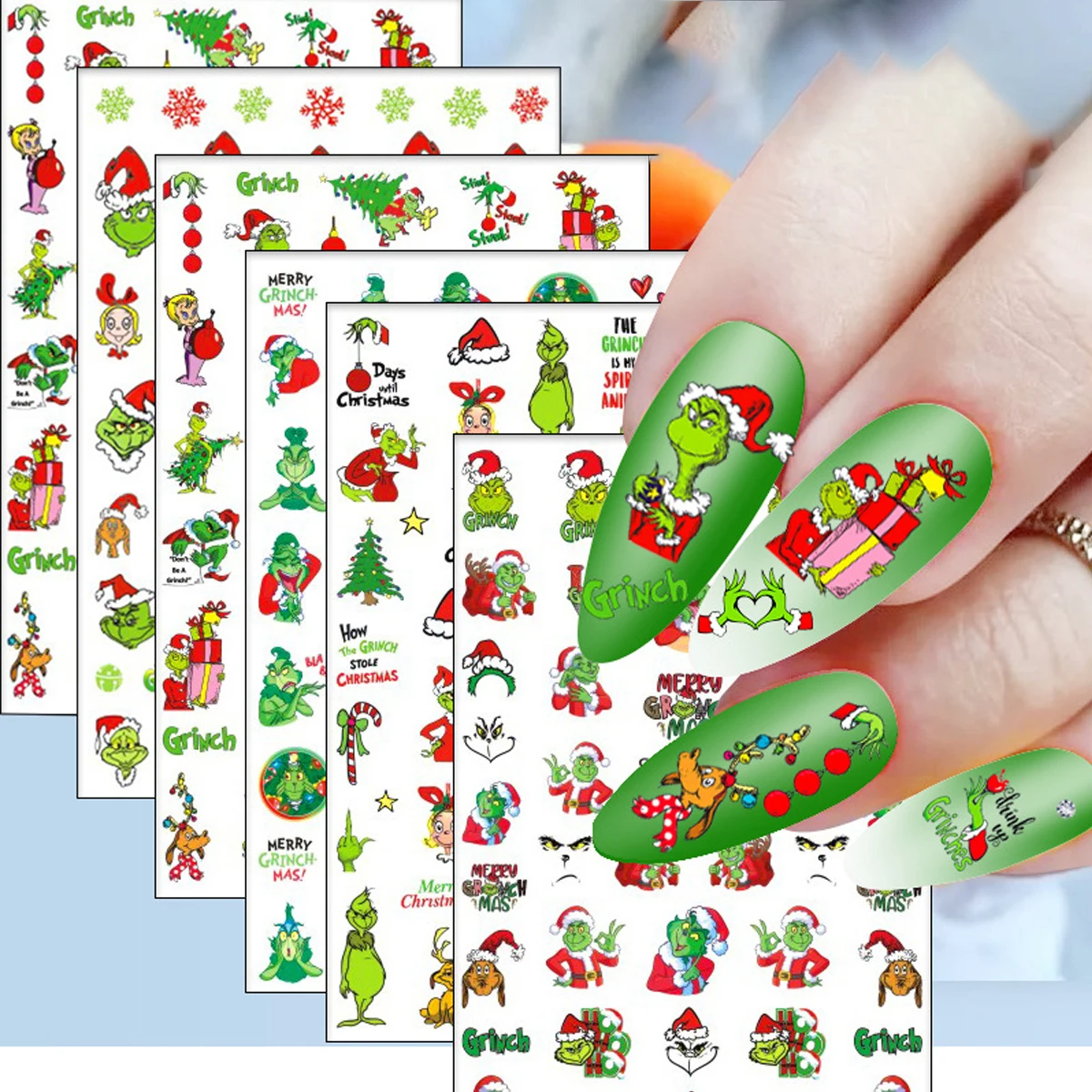 D003) 3D Nail Art Stickers Cartoon Lilo and Stitch Nail Art